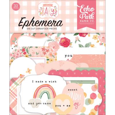 Echo Park Welcome Baby Girl Die Cuts - Ephemera